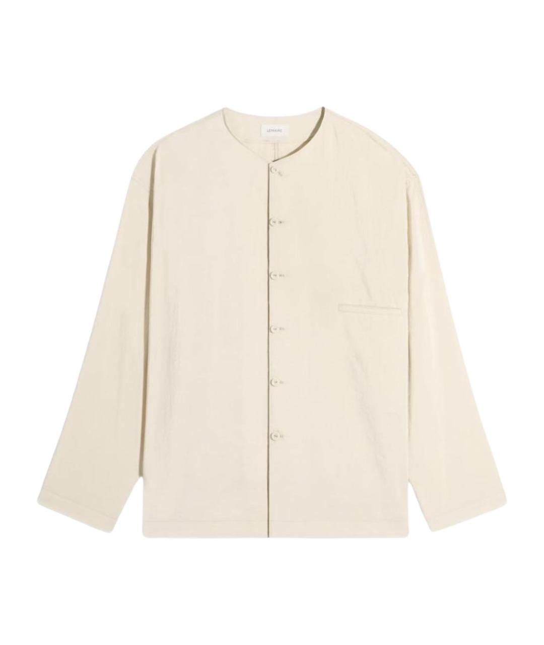 LEMAIRE Белая шелковая классическая рубашка, фото 1