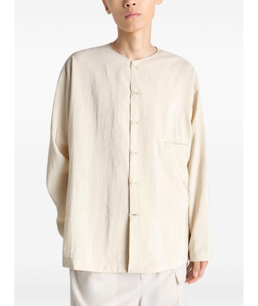 LEMAIRE Белая шелковая классическая рубашка, фото 5