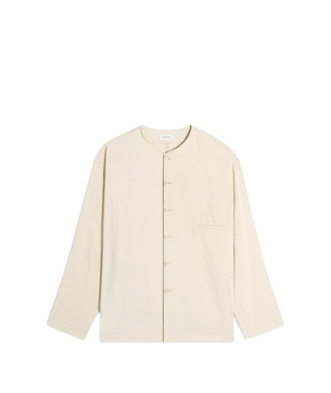 LEMAIRE Белая шелковая классическая рубашка, фото 6