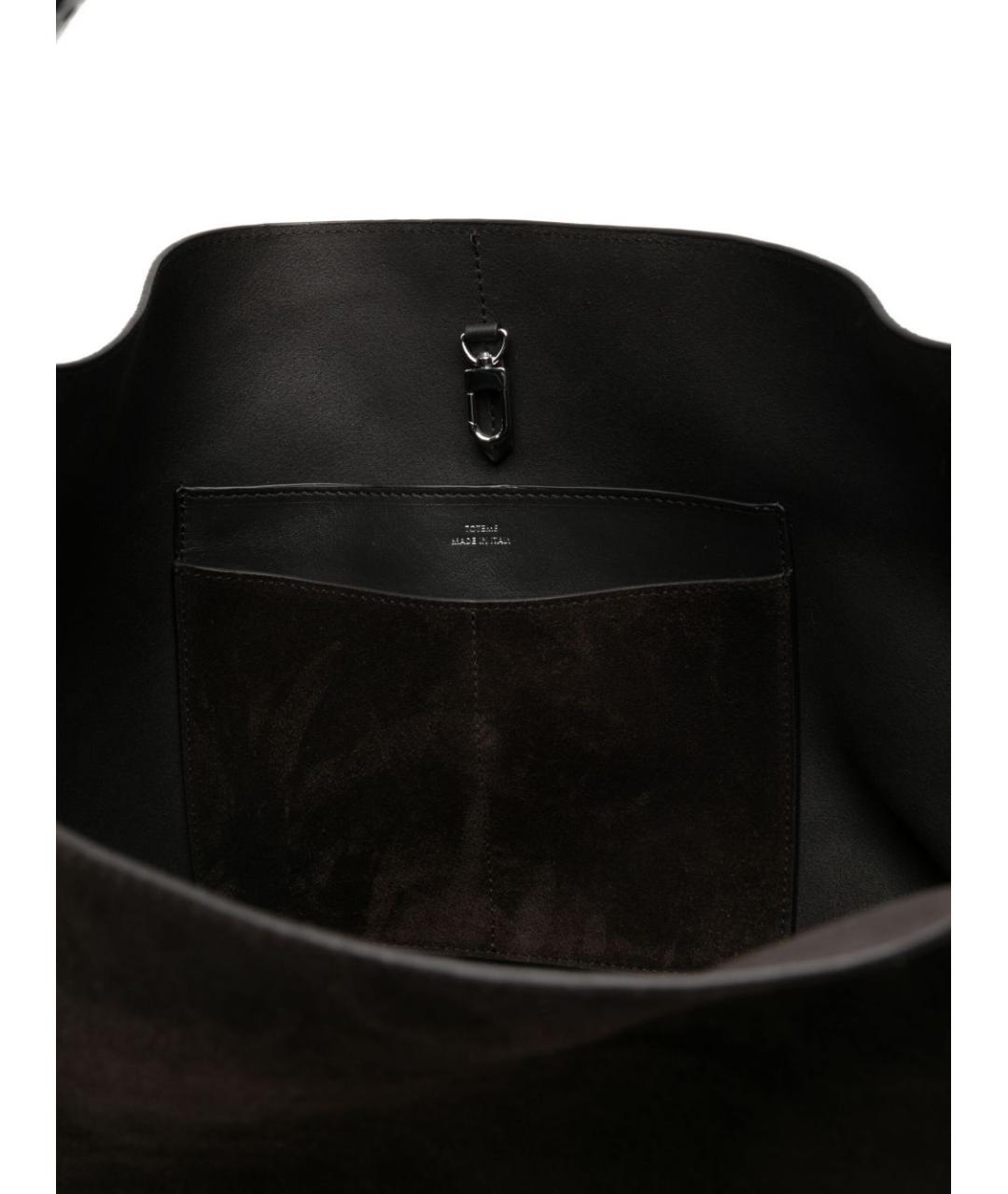 TOTEME Коричневая замшевая сумка тоут, фото 3