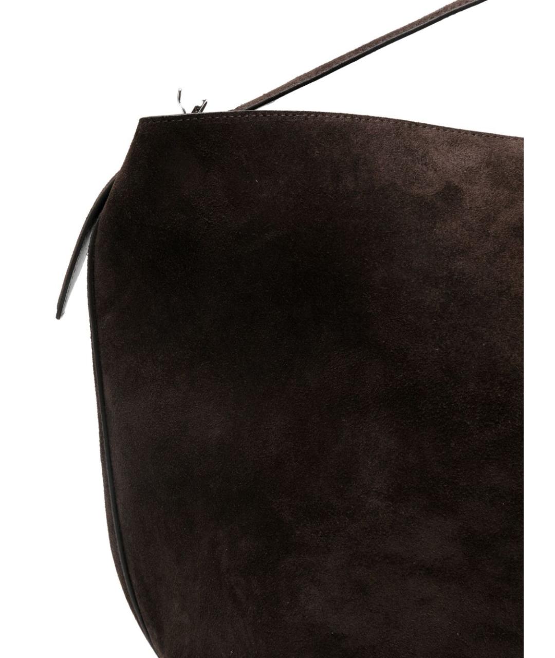 TOTEME Коричневая замшевая сумка тоут, фото 2