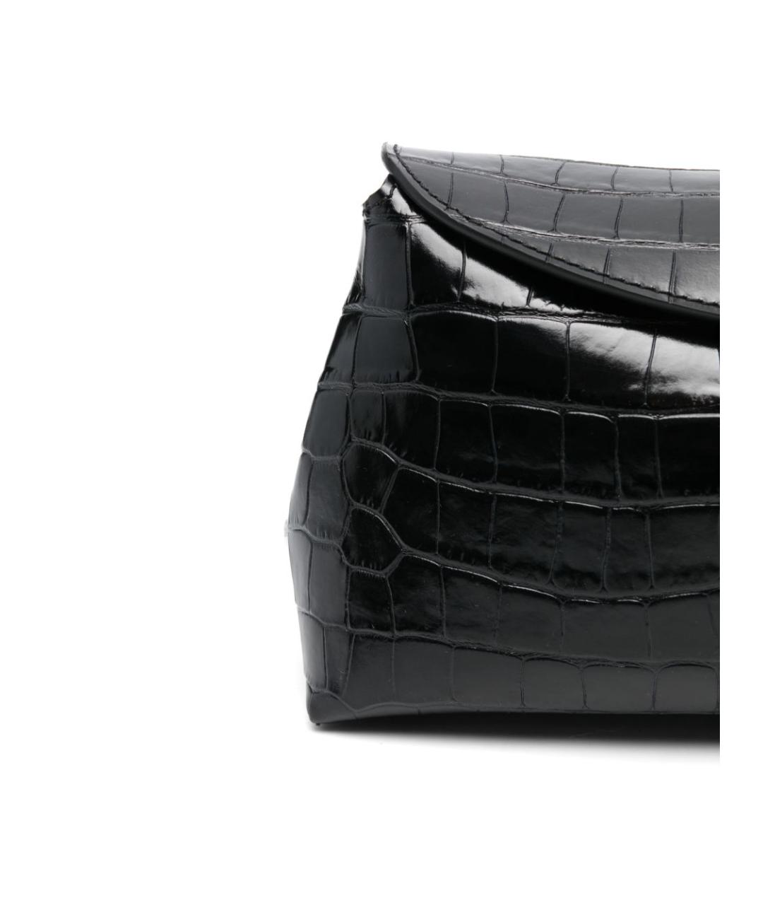 TOTEME Черная кожаная сумка через плечо, фото 2