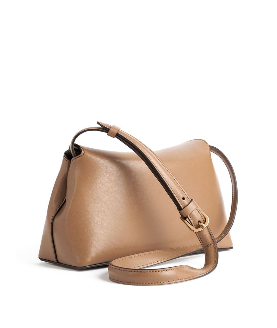 TOTEME Бежевая кожаная сумка через плечо, фото 5