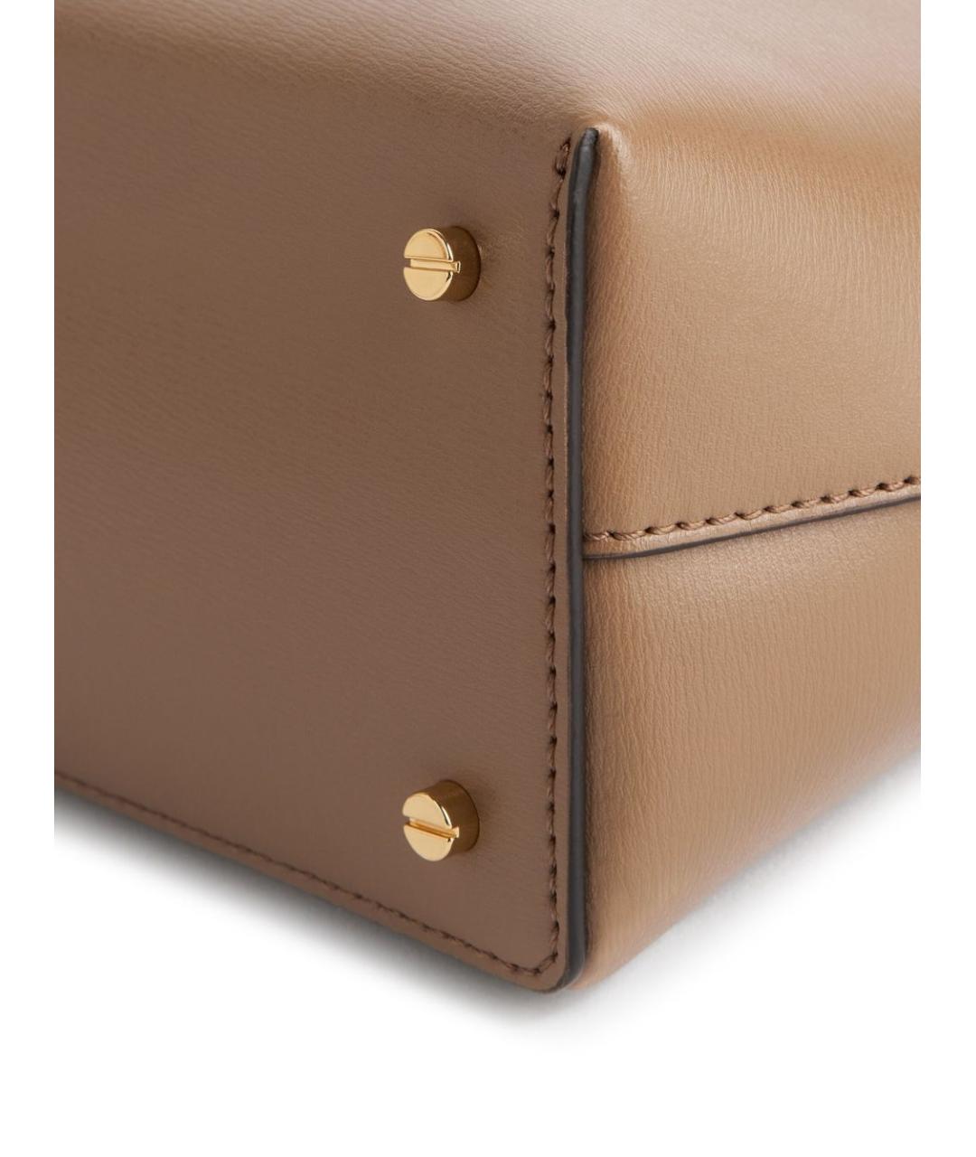 TOTEME Бежевая кожаная сумка через плечо, фото 4