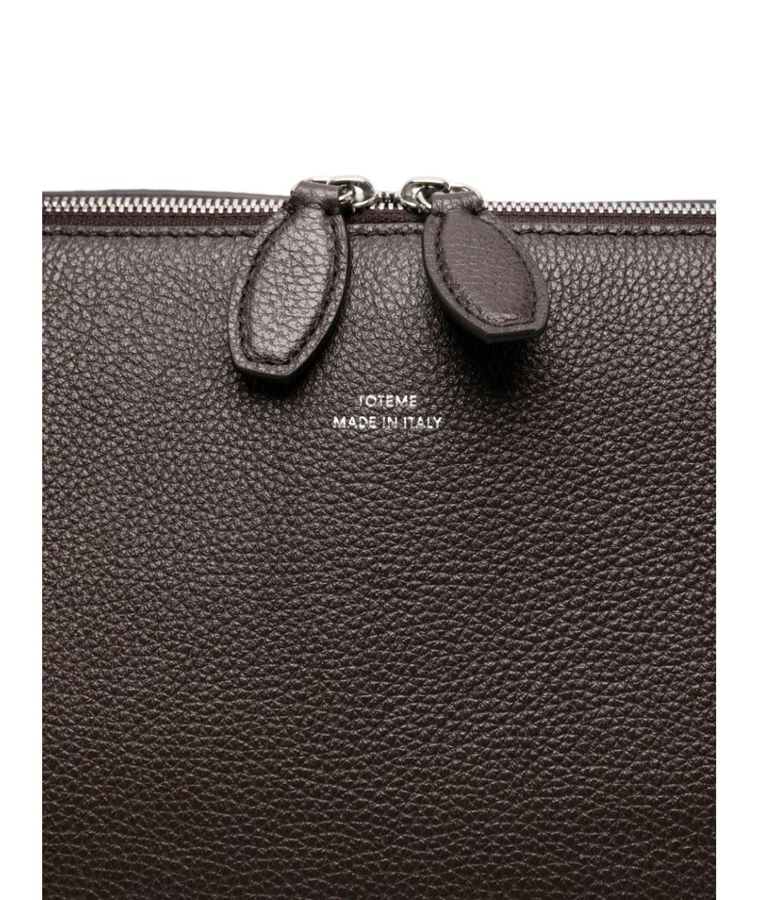 TOTEME Коричневая кожаная сумка тоут, фото 2