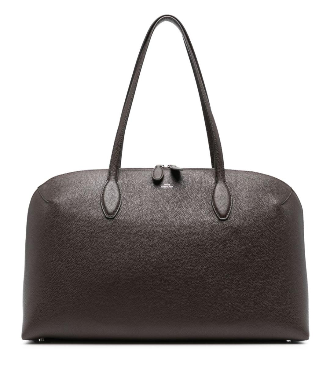 TOTEME Коричневая кожаная сумка тоут, фото 1