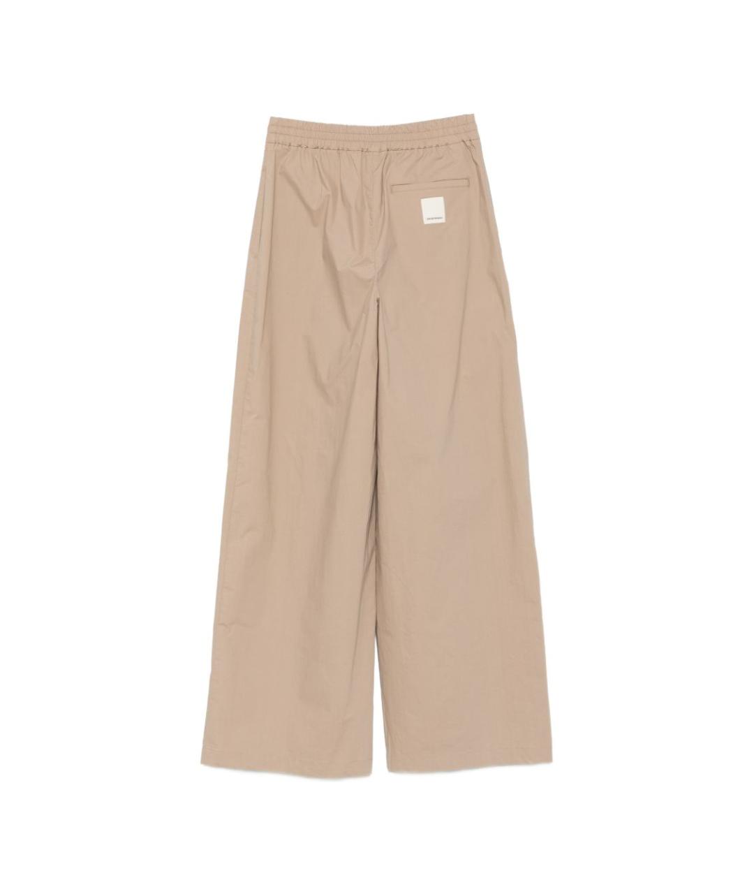 EMPORIO ARMANI Бежевые хлопковые прямые брюки, фото 2