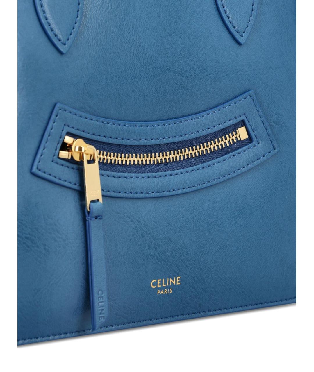 CELINE Голубой кожаный кошелек, фото 3