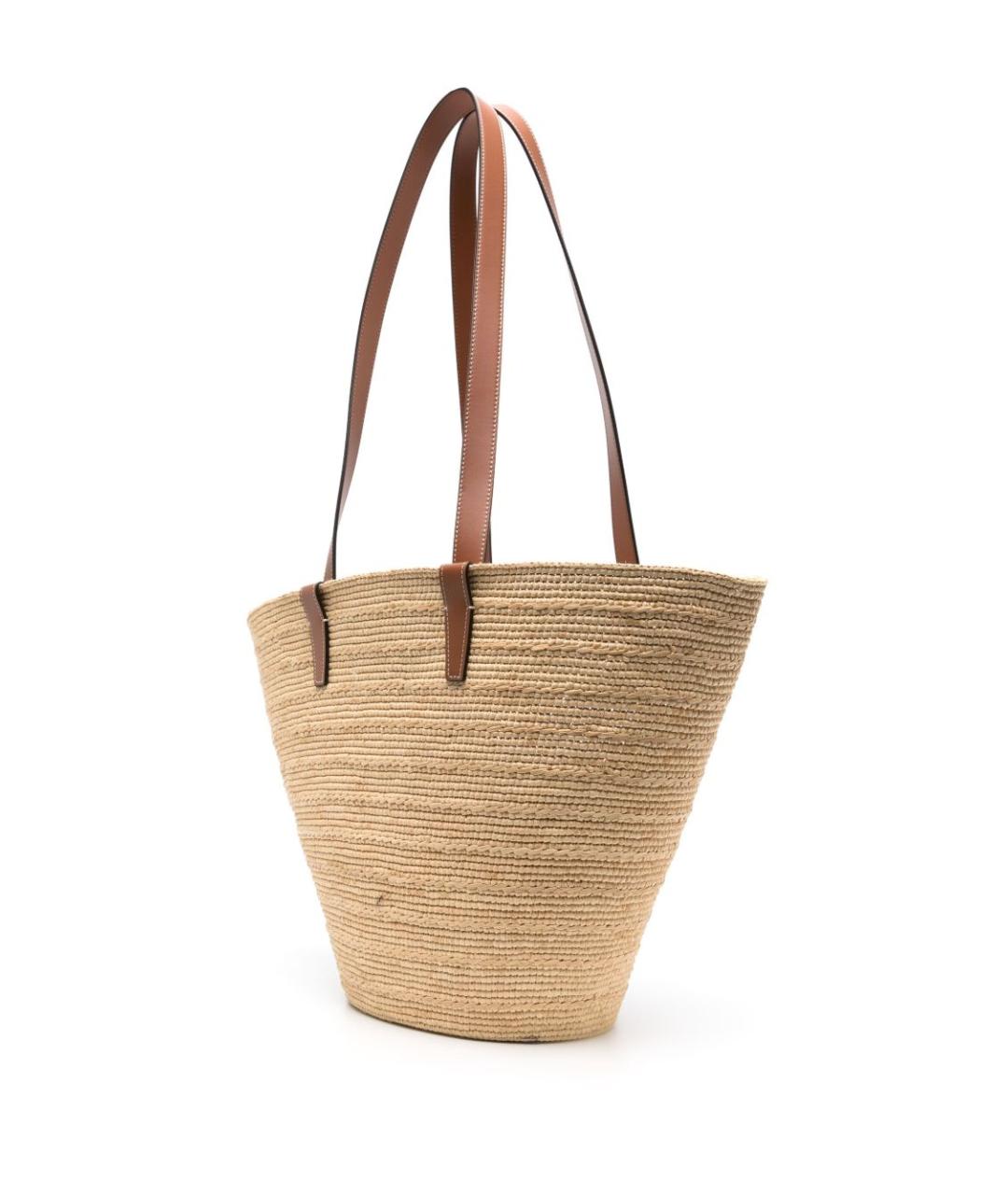 CELINE Бежевая пелетеная сумка тоут, фото 6