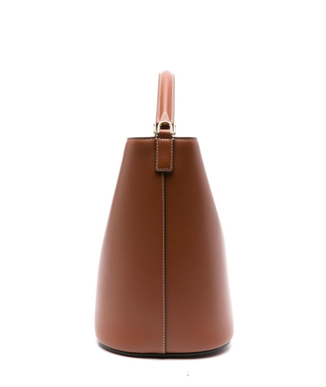 CELINE Коричневая кожаная сумка тоут, фото 3