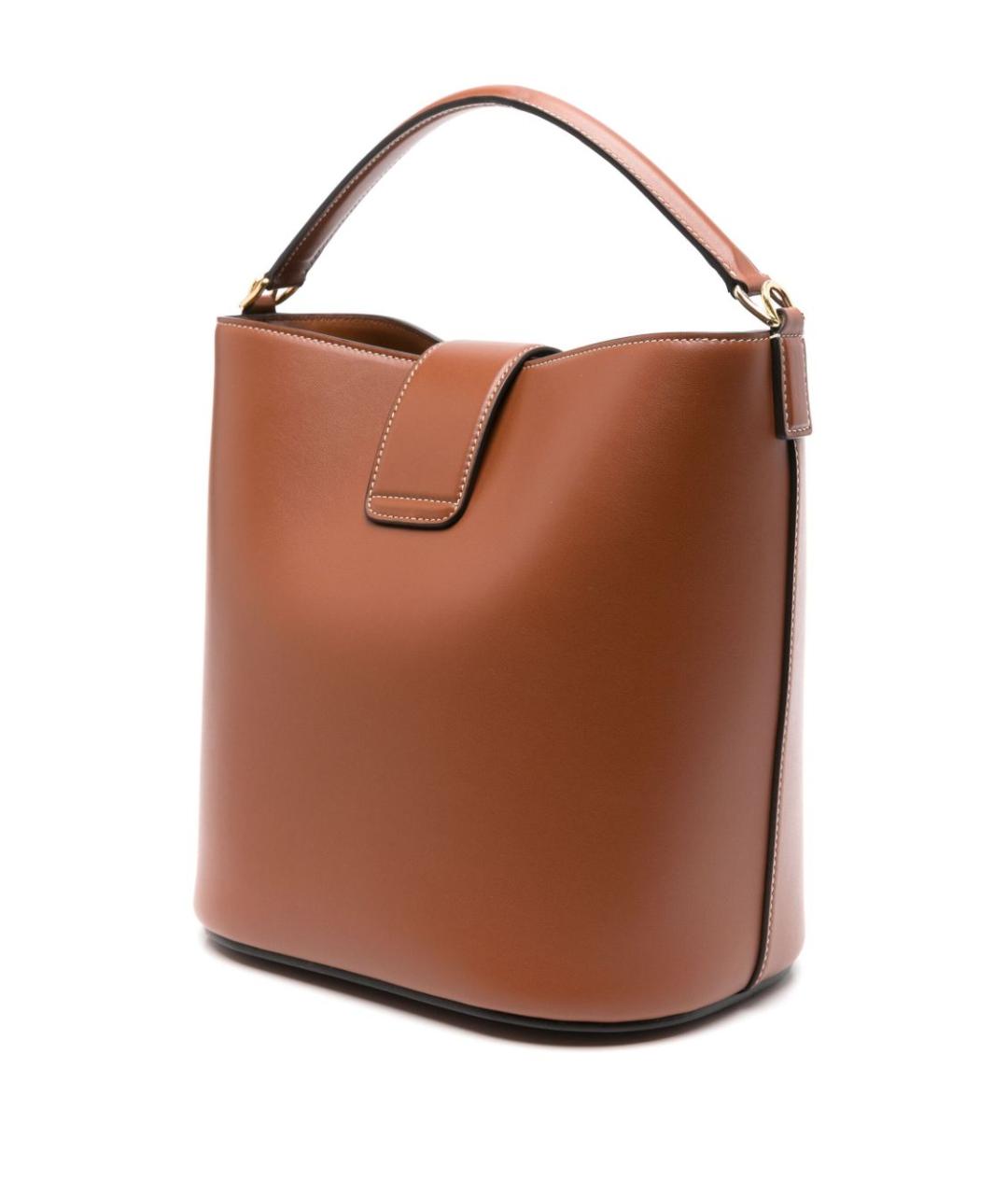 CELINE Коричневая кожаная сумка тоут, фото 6