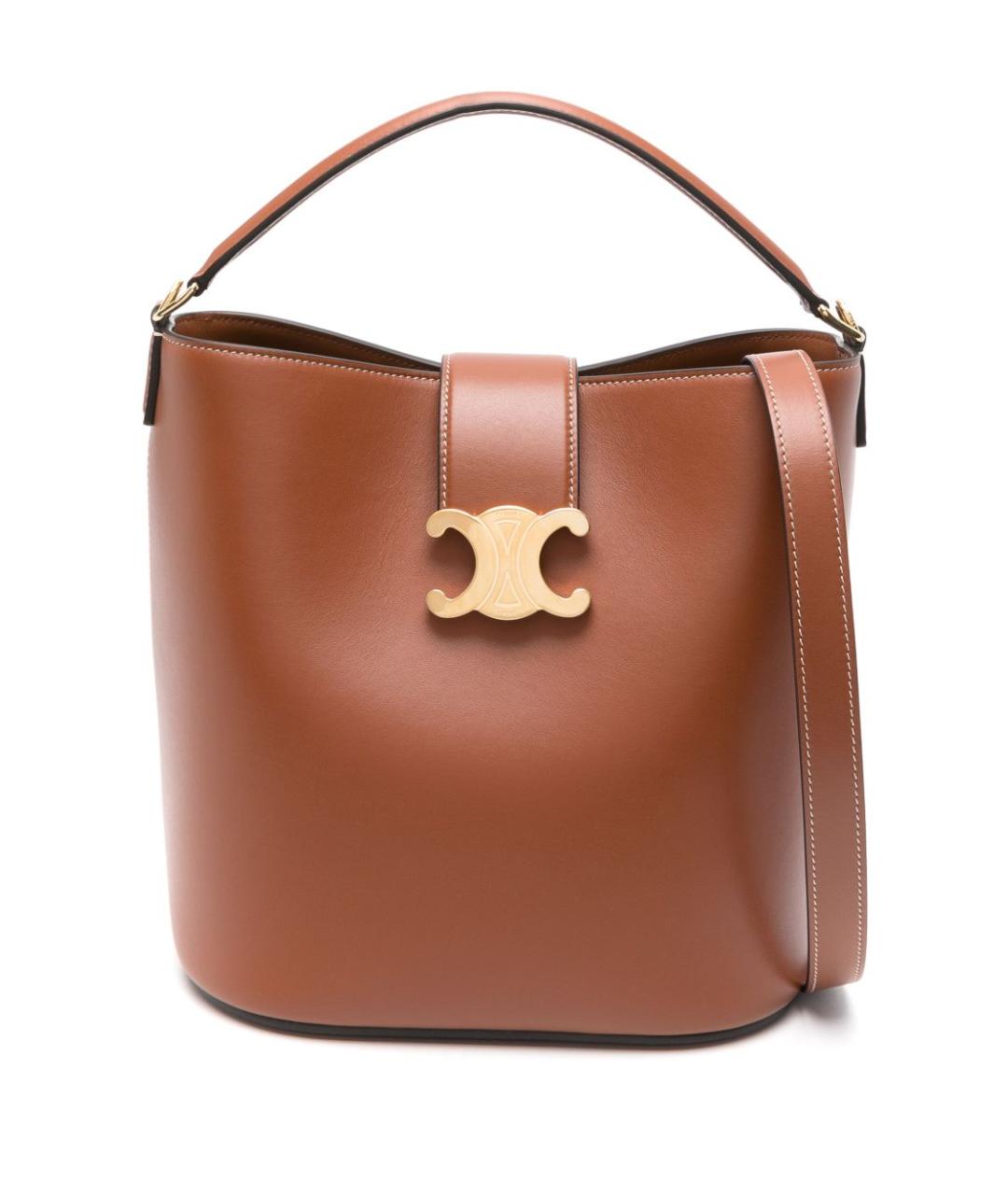 CELINE Коричневая кожаная сумка тоут, фото 1