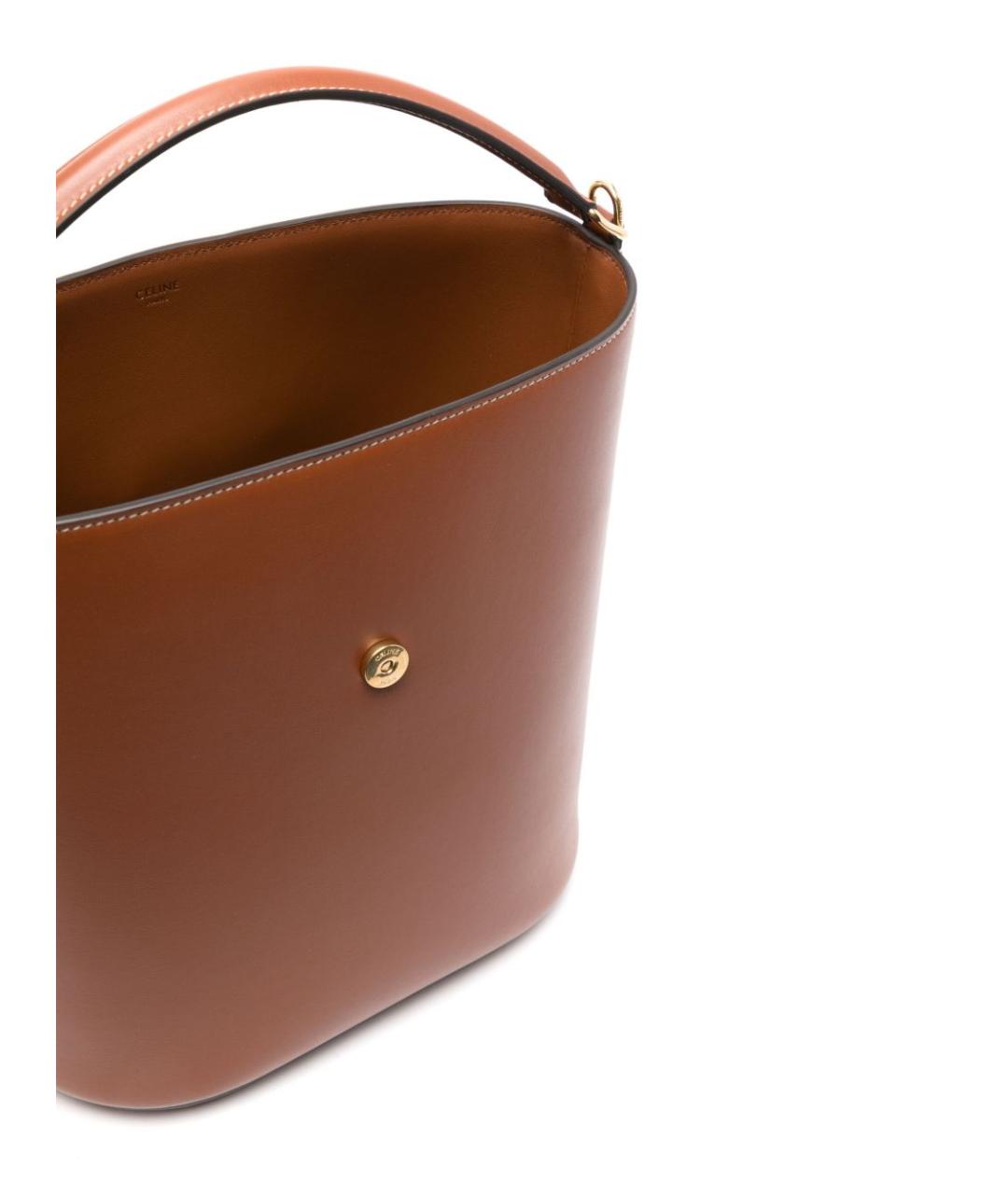 CELINE Коричневая кожаная сумка тоут, фото 2
