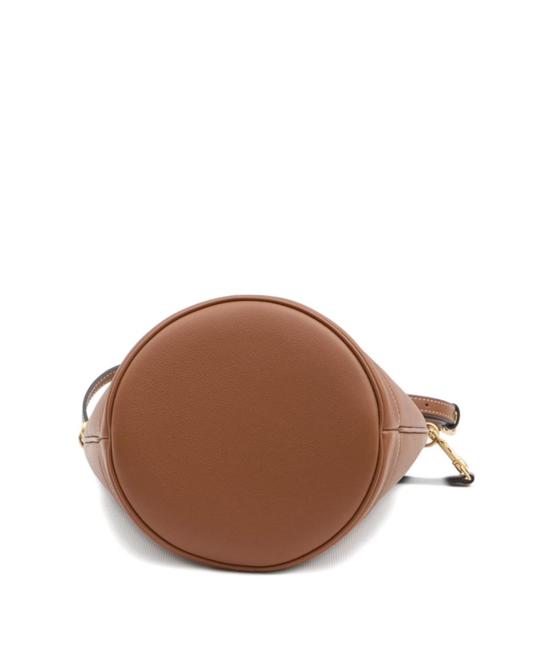 CELINE Коричневая кожаная сумка тоут, фото 4