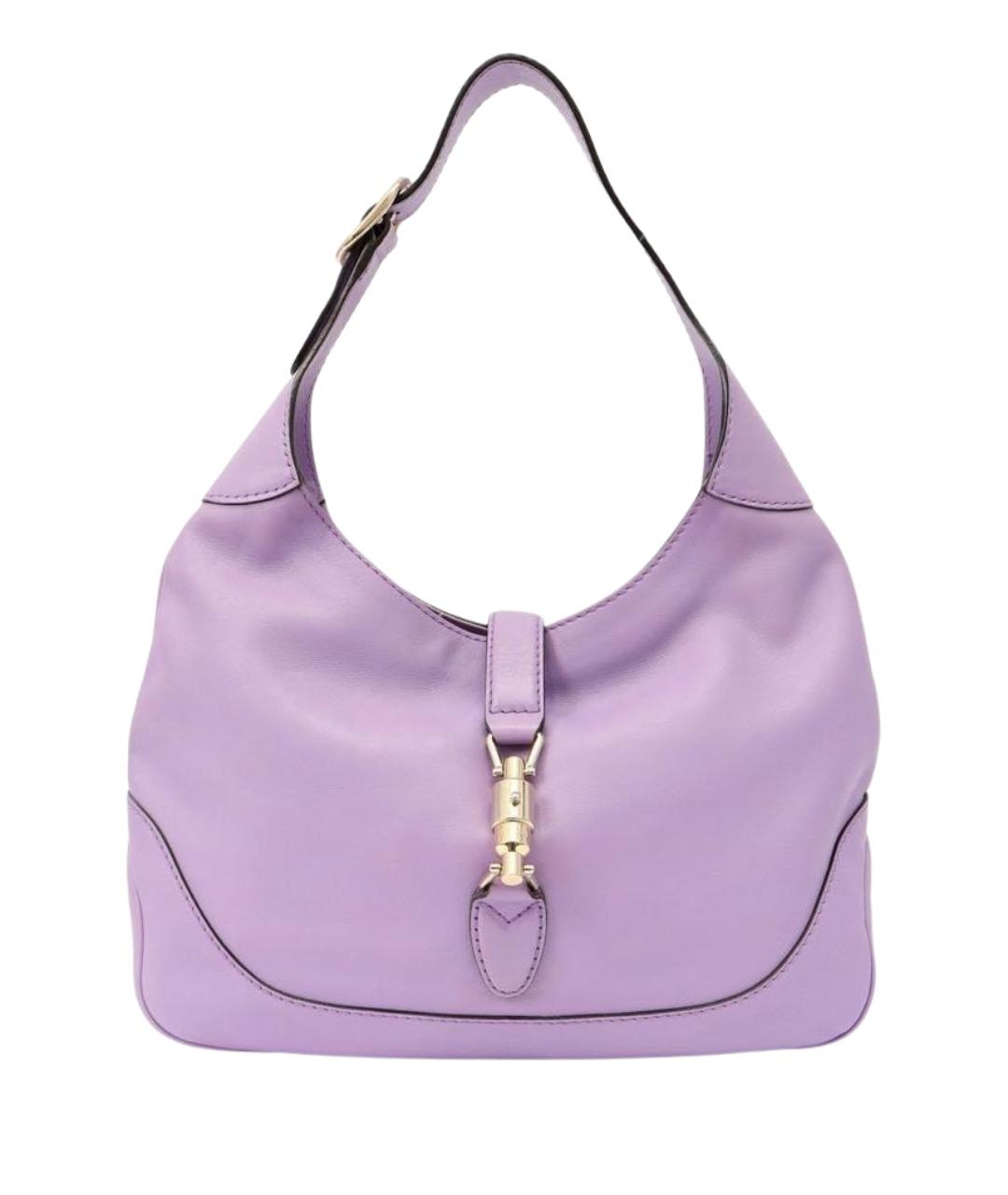 GUCCI Фиолетовая кожаная сумка с короткими ручками, фото 1