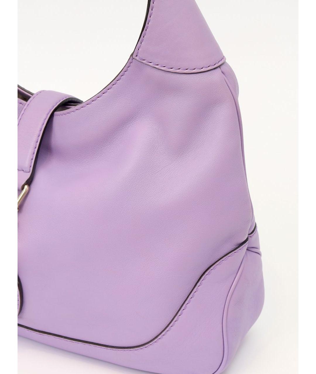 GUCCI Фиолетовая кожаная сумка с короткими ручками, фото 7