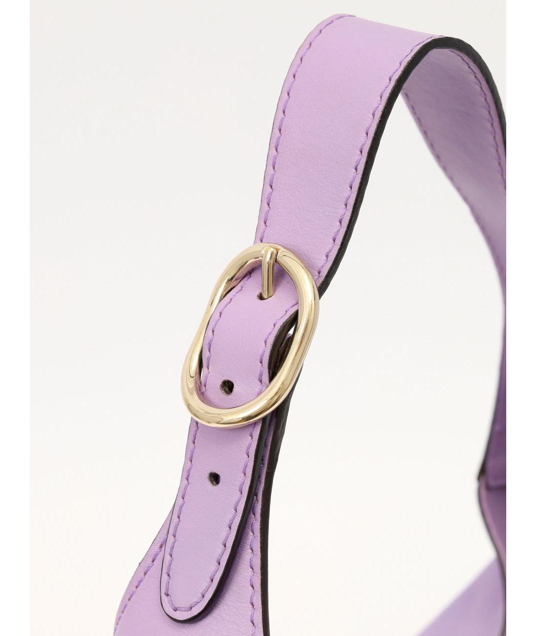 GUCCI Фиолетовая кожаная сумка с короткими ручками, фото 8