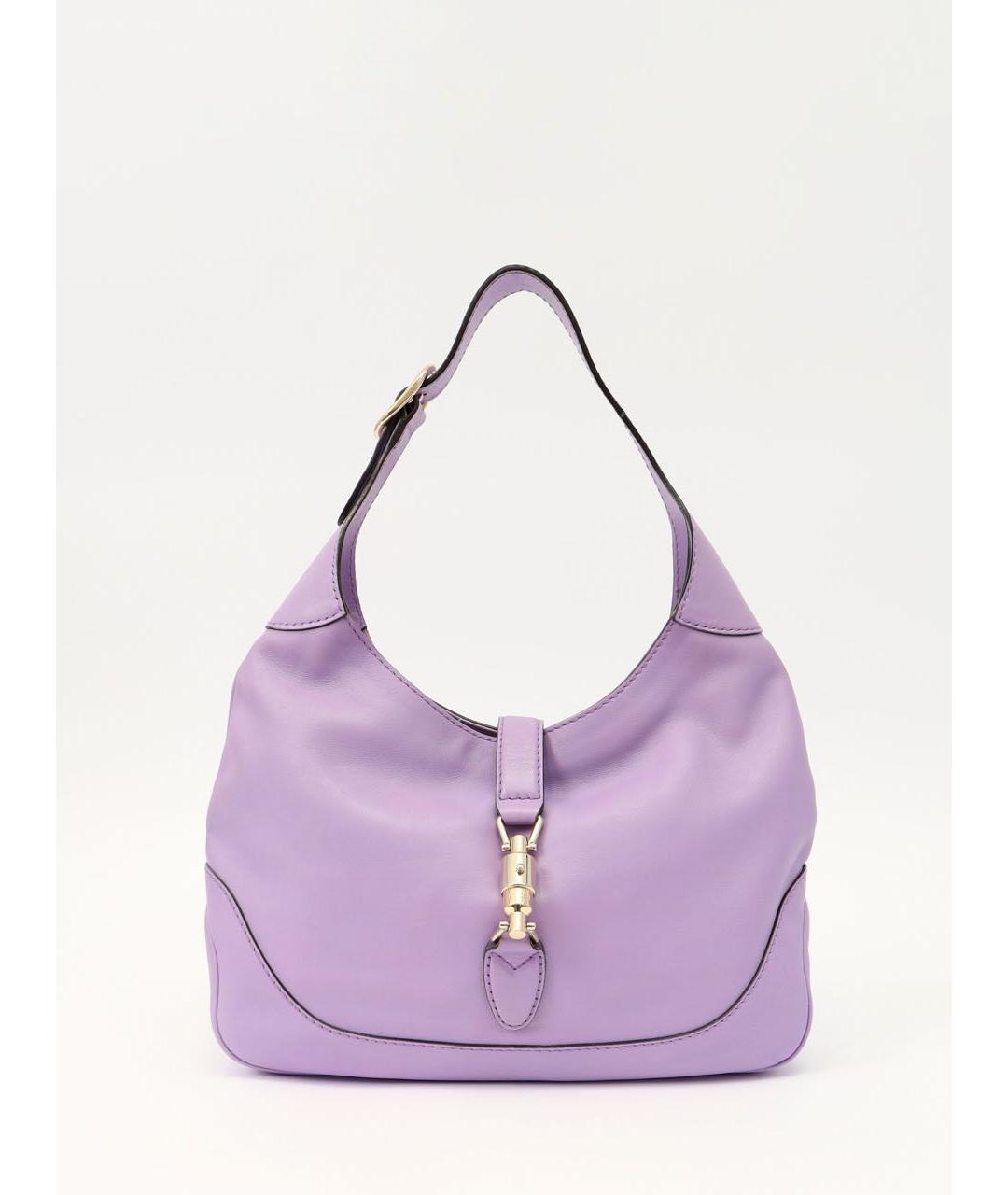 GUCCI Фиолетовая кожаная сумка с короткими ручками, фото 9