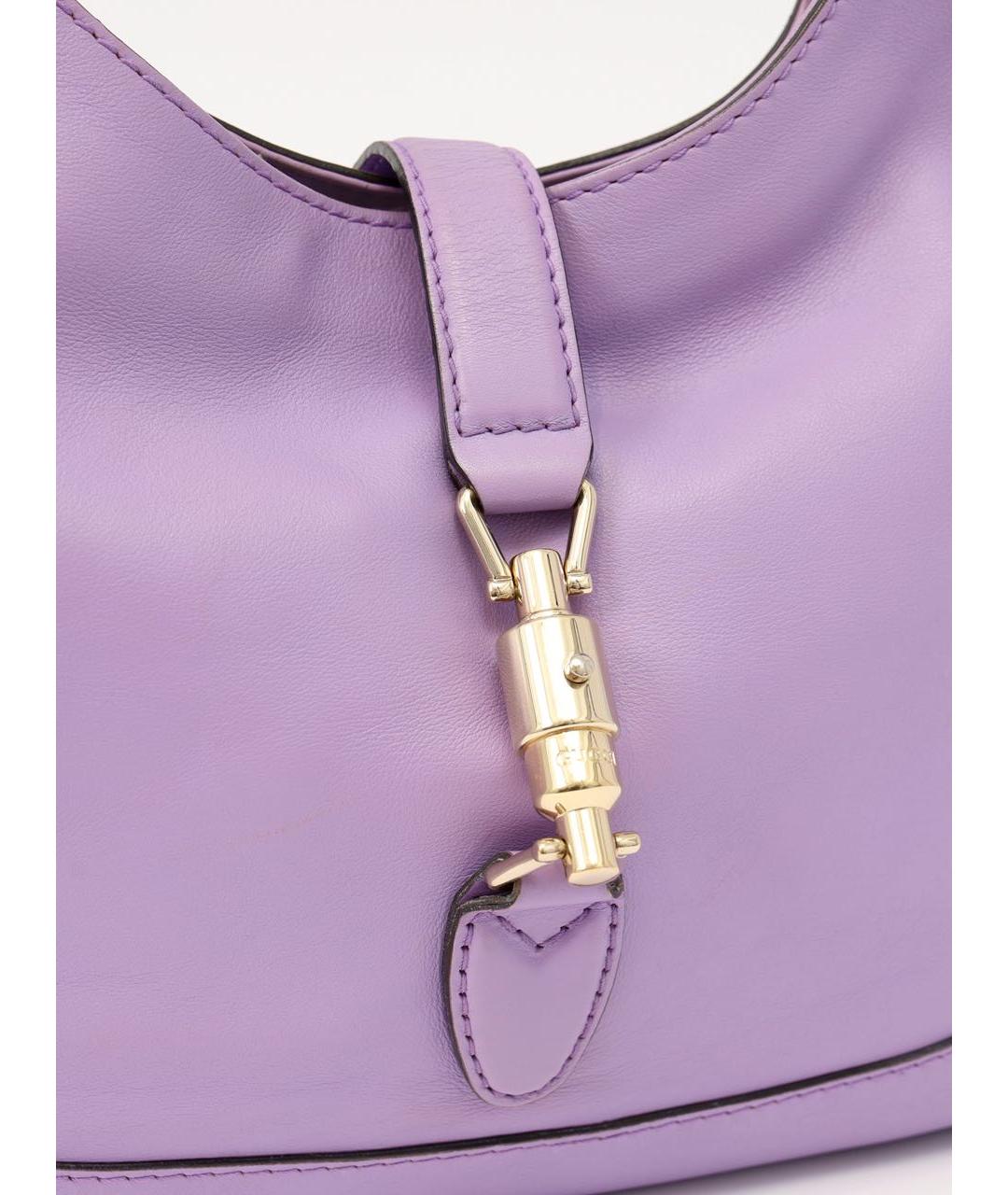 GUCCI Фиолетовая кожаная сумка с короткими ручками, фото 5