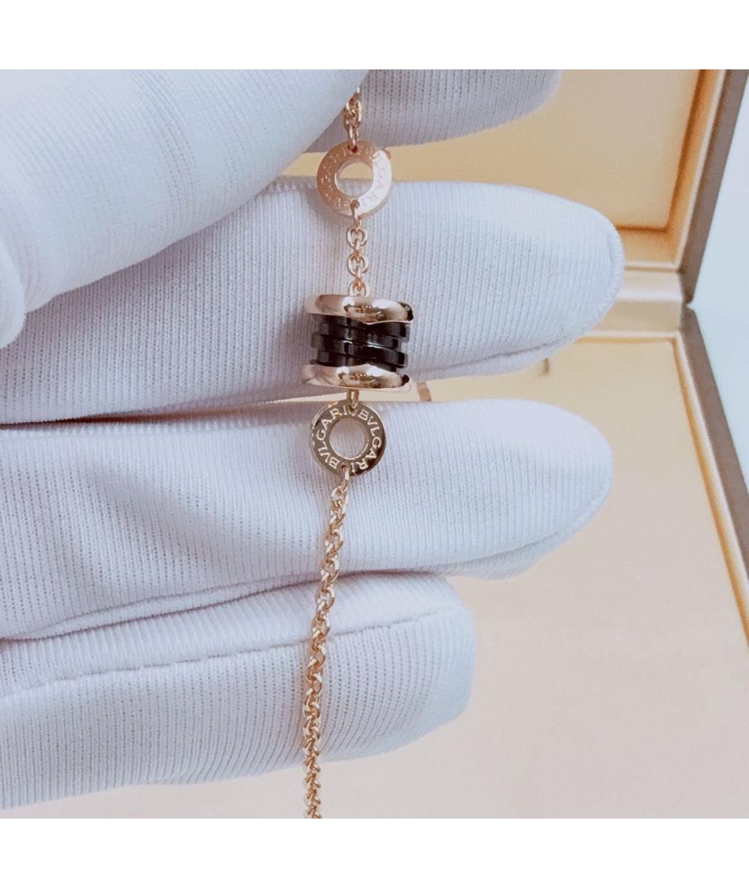 BVLGARI Черный браслет из розового золота, фото 4