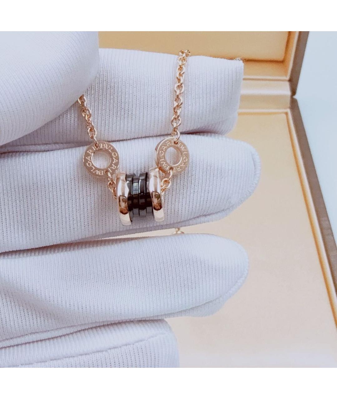BVLGARI Черный браслет из розового золота, фото 5