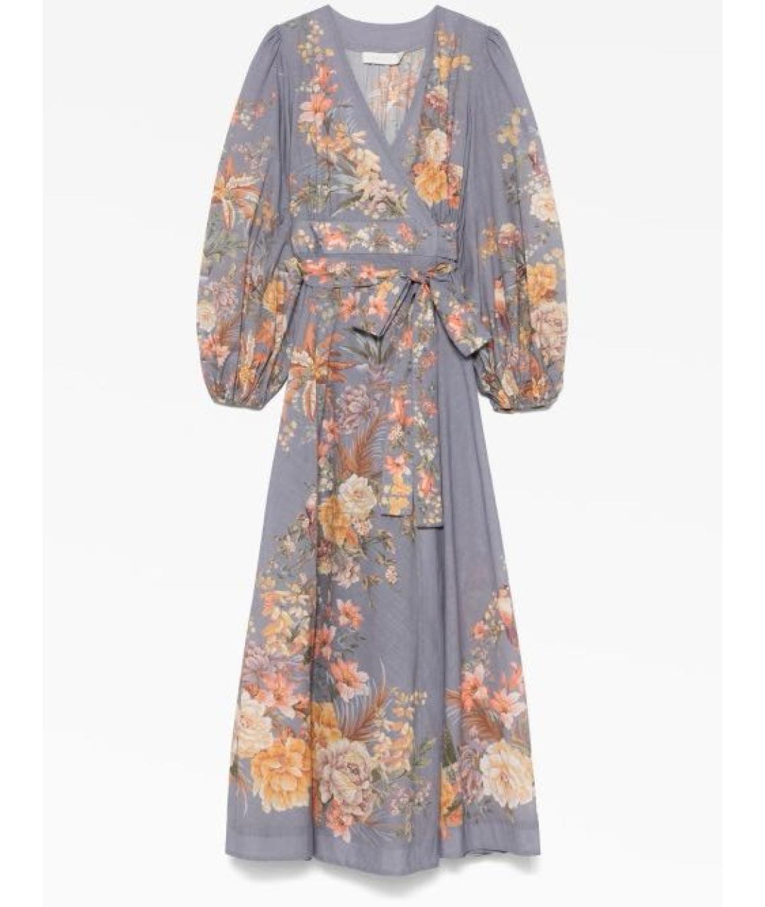 ZIMMERMANN Голубое хлопковое повседневное платье, фото 6