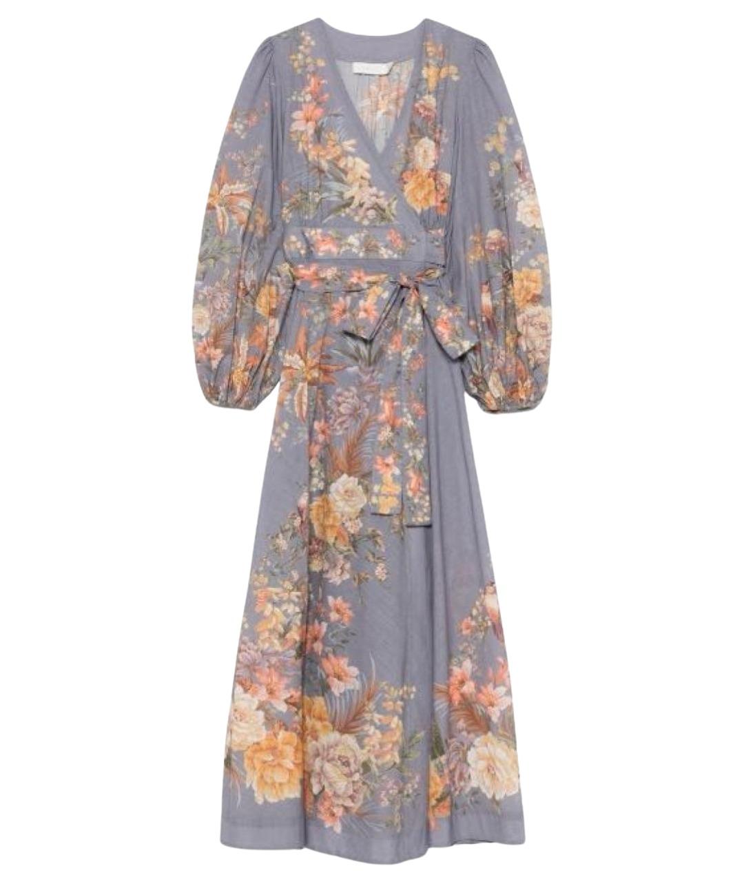 ZIMMERMANN Голубое хлопковое повседневное платье, фото 1