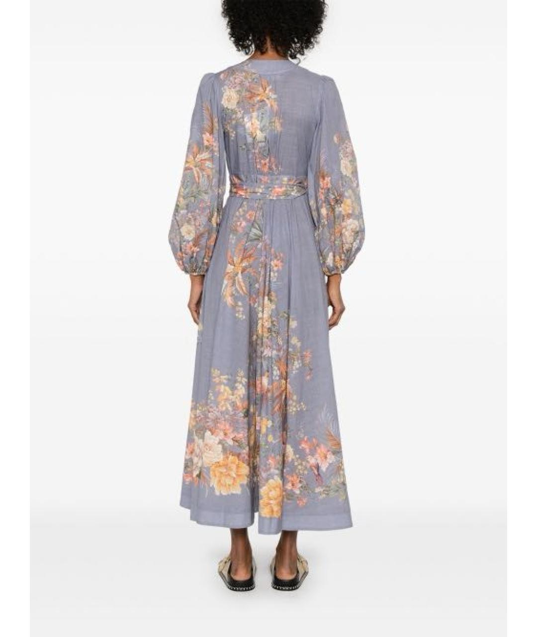 ZIMMERMANN Голубое хлопковое повседневное платье, фото 2