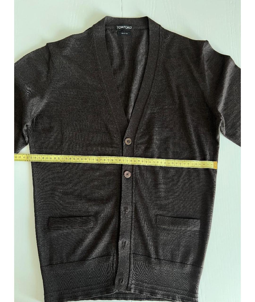TOM FORD Коричневый вискозный кардиган, фото 6
