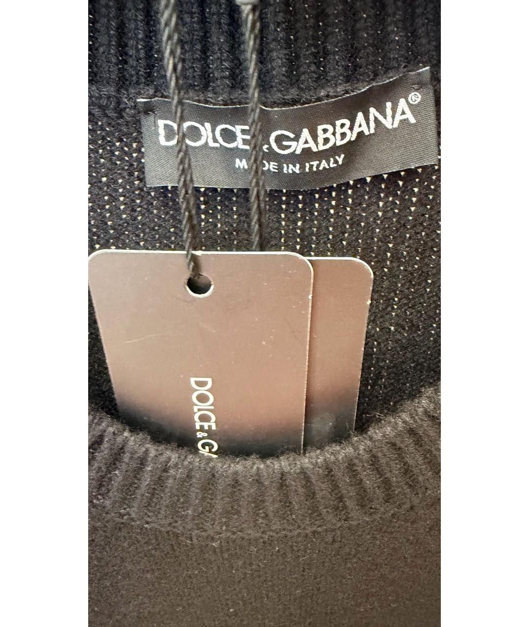 DOLCE&GABBANA Черный кашемировый джемпер / свитер, фото 3