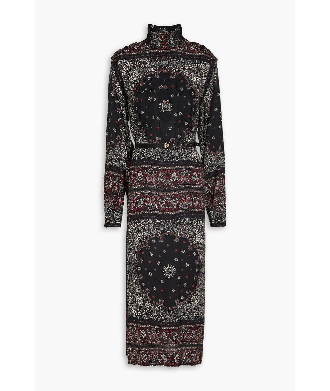 ZIMMERMANN Черное вискозное повседневное платье, фото 6