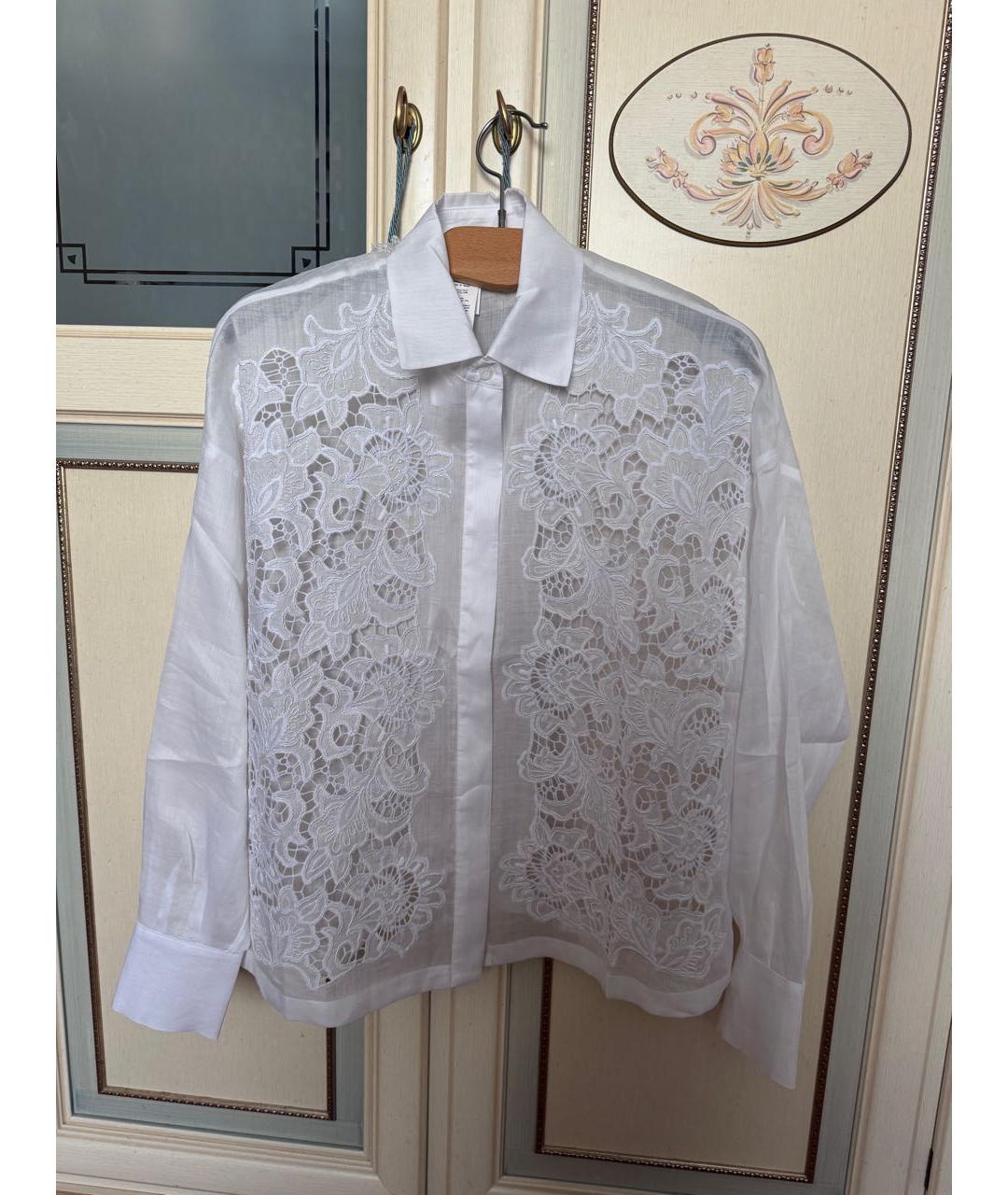 MAX MARA STUDIO Белая полиэстеровая блузы, фото 9