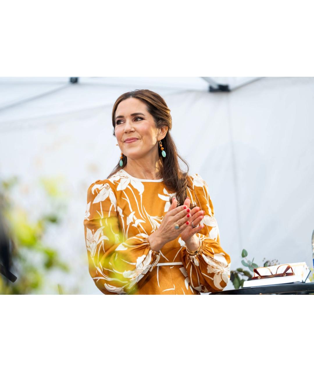 ZIMMERMANN Оранжевое льняное повседневное платье, фото 6