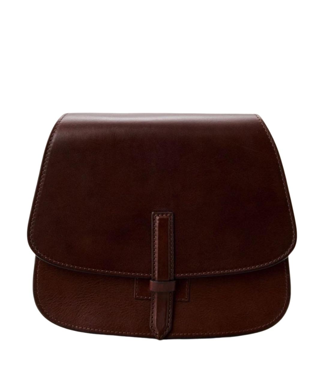 WEEKEND MAX MARA Коричневая кожаная сумка через плечо, фото 1