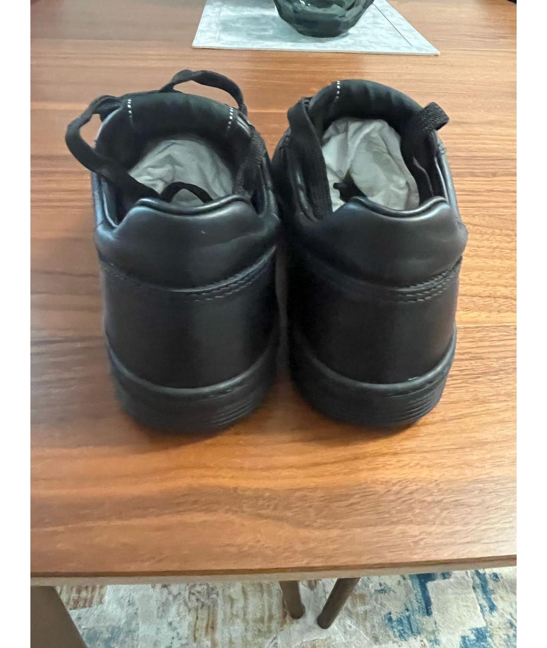 CHANEL Черные кожаные кроссовки, фото 3