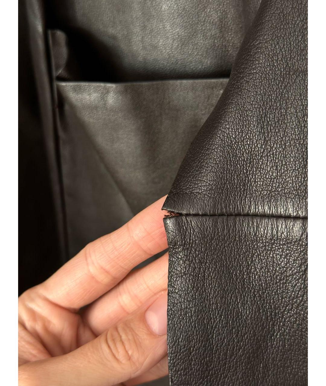 COS Коричневый кожаный тренч/плащ, фото 5