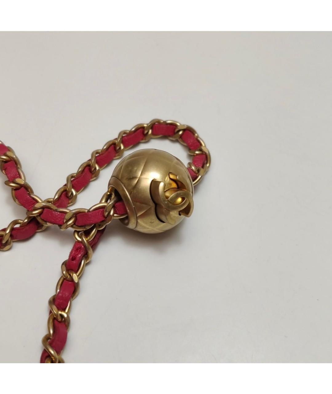 CHANEL Розовая кожаная сумка через плечо, фото 4