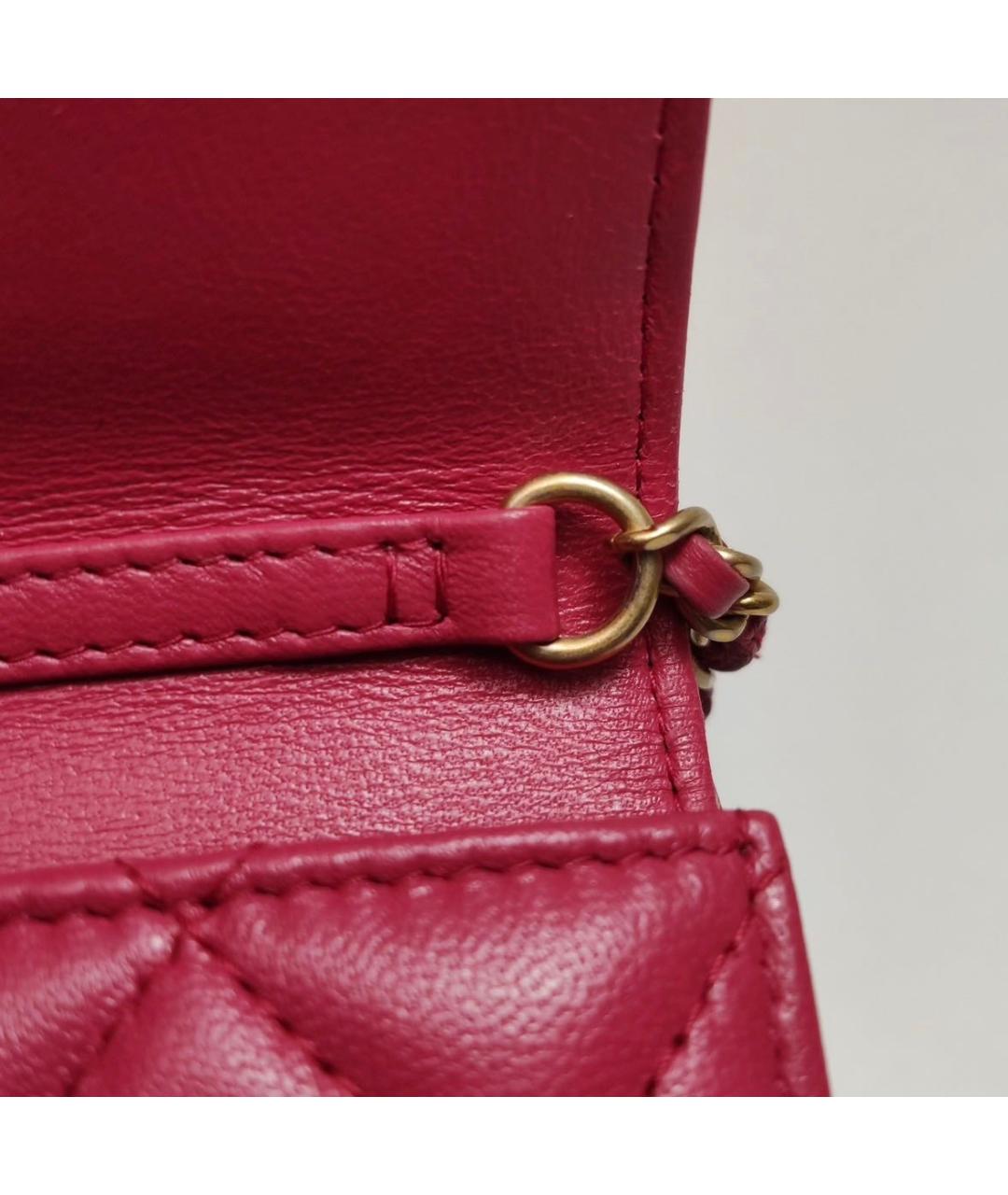 CHANEL Розовая кожаная сумка через плечо, фото 5