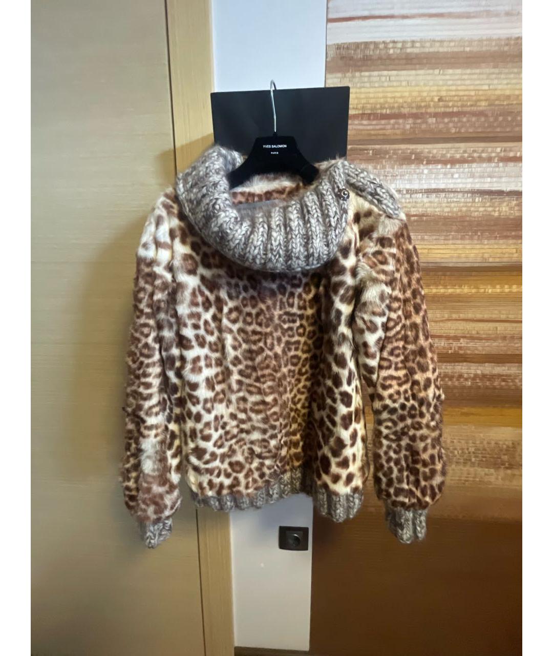 ERMANNO SCERVINO Коричневая меховая шуба, фото 5