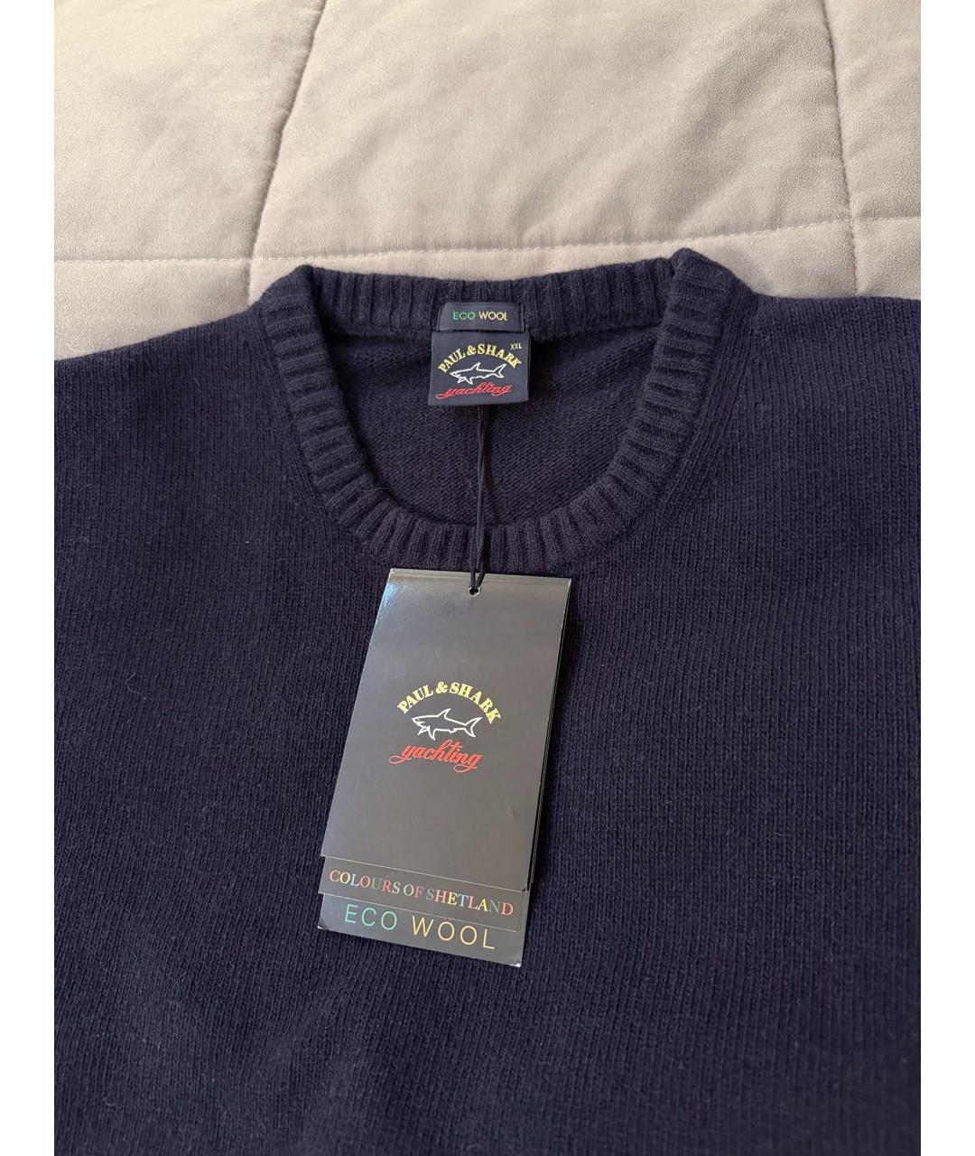 PAUL & SHARK Темно-синий шерстяной джемпер / свитер, фото 3