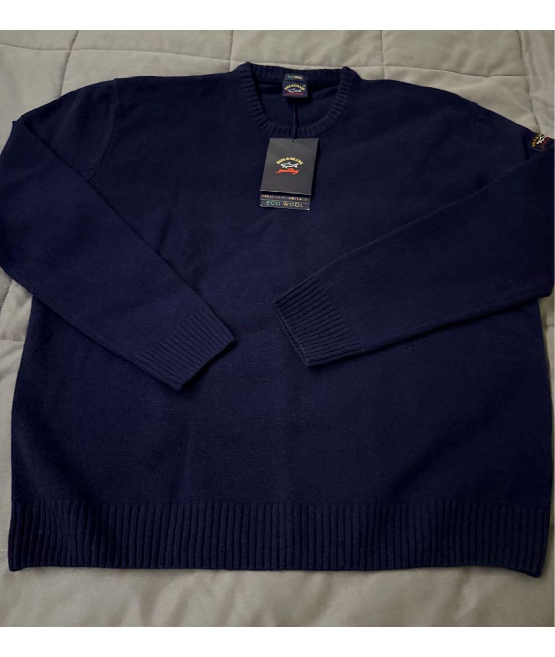 PAUL & SHARK Темно-синий шерстяной джемпер / свитер, фото 2