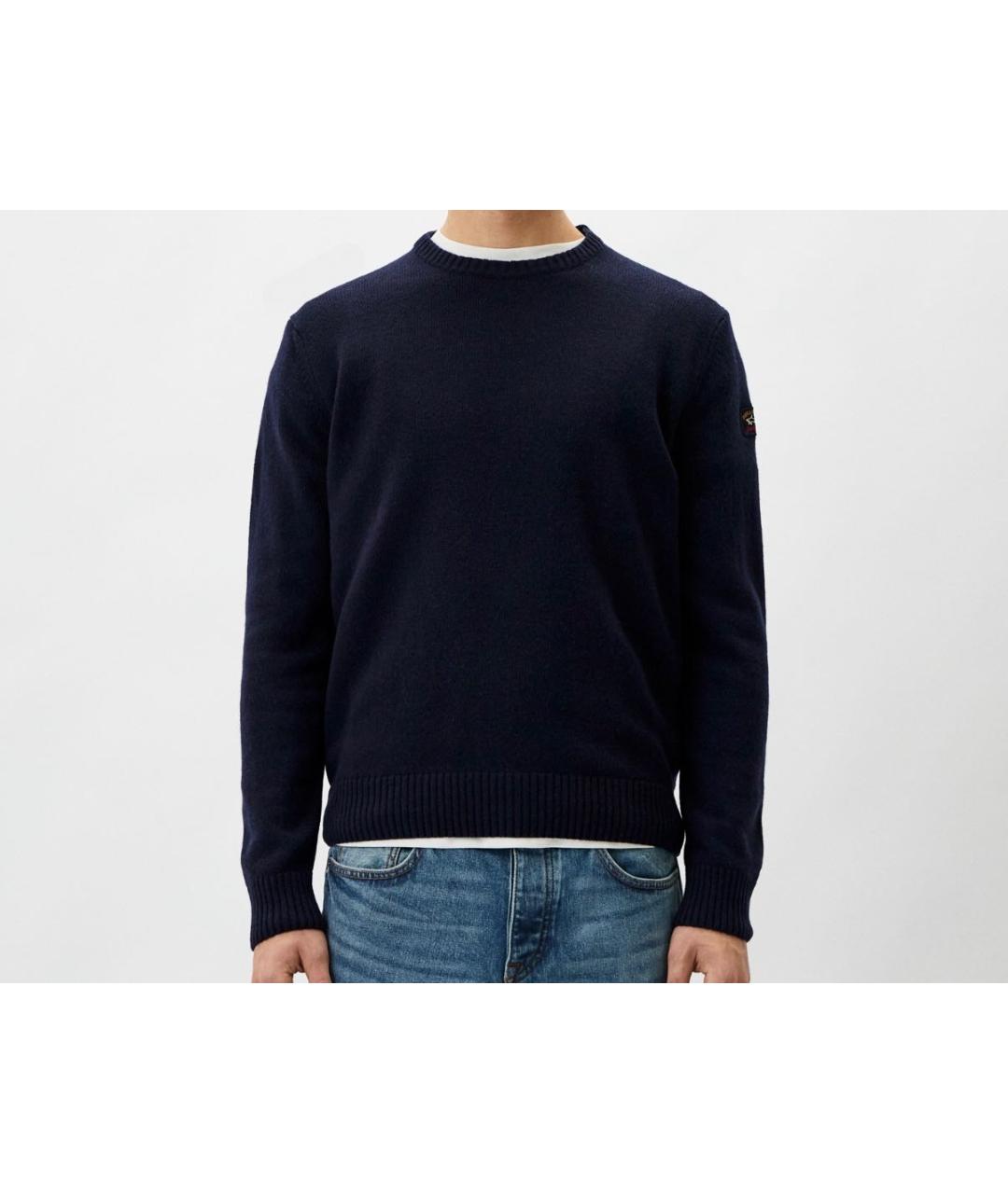 PAUL & SHARK Темно-синий шерстяной джемпер / свитер, фото 4