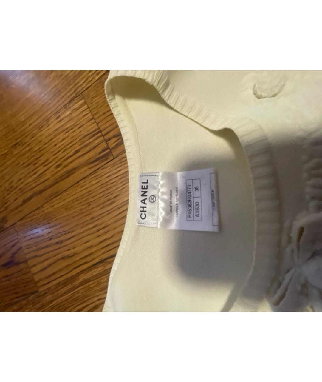 CHANEL Бежевая вискозная футболка, фото 4