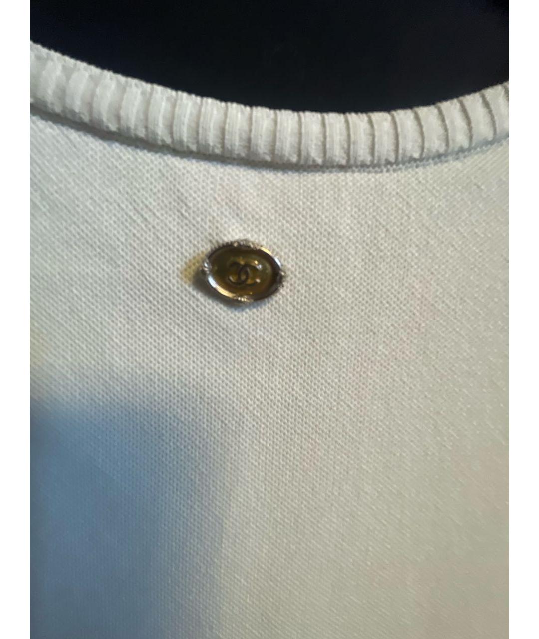 CHANEL Бежевая вискозная футболка, фото 3