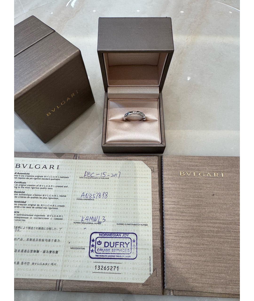 BVLGARI Серебряное кольцо из белого золота, фото 2