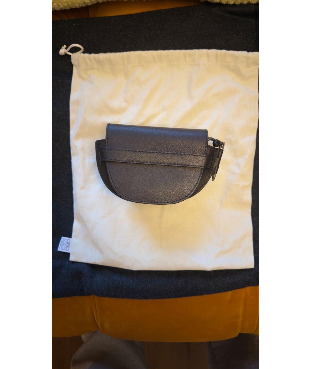 LOEWE Черная кожаная сумка через плечо, фото 2