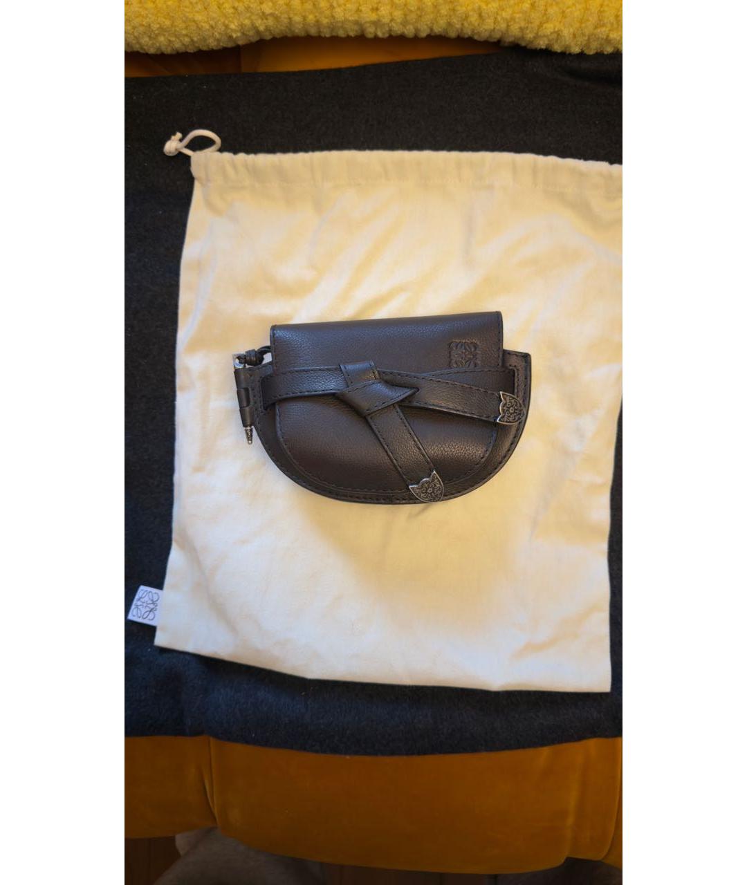 LOEWE Черная кожаная сумка через плечо, фото 5