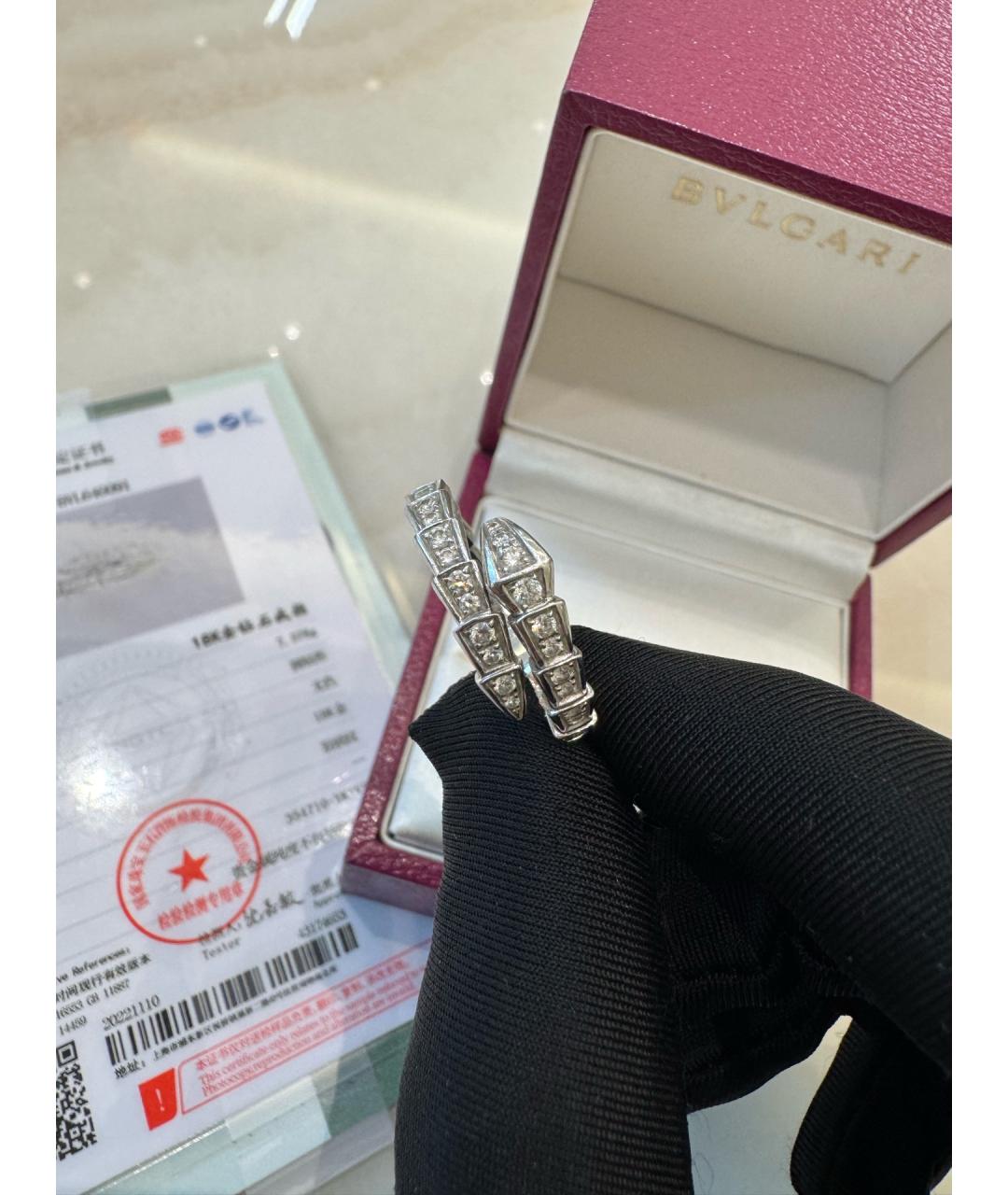 BVLGARI Серебряное кольцо из белого золота, фото 7