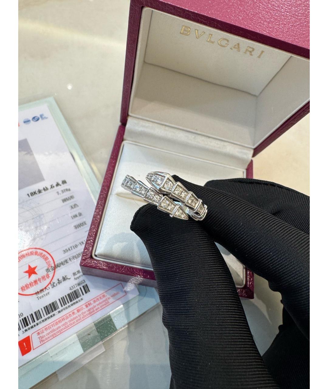 BVLGARI Серебряное кольцо из белого золота, фото 8