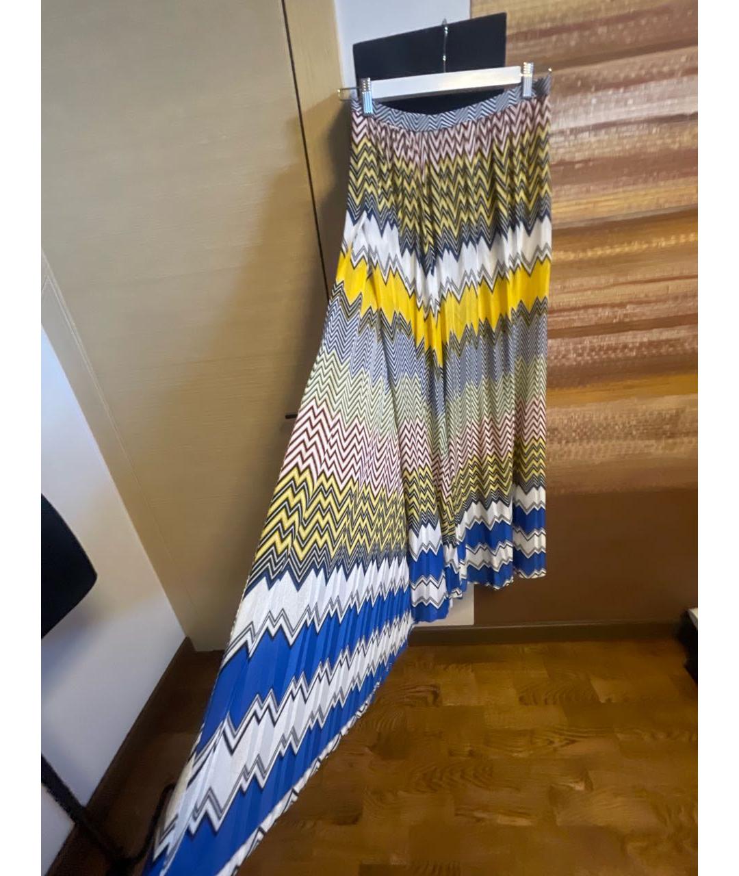 MISSONI Желтая вискозная юбка макси, фото 2